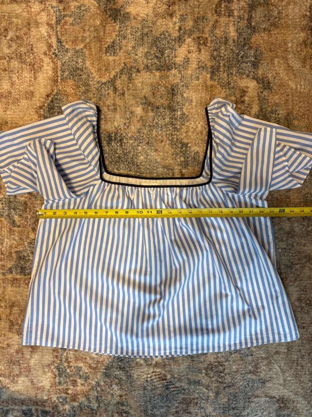 Tuckernuck Pomander Place Women's S/S Blue Stripe Celia Shirt Top Blouse XXL - Picture 6 of 9